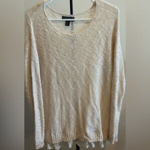 Forever 21 Cream Knit Sweater